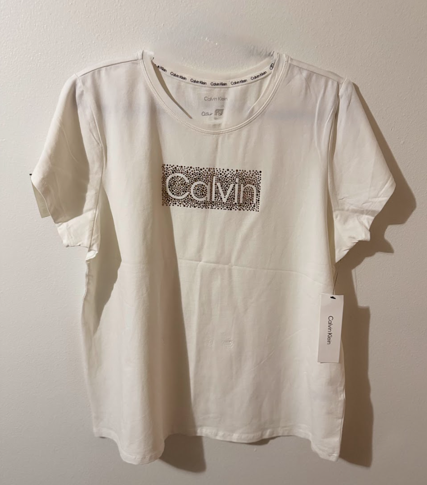 Camiseta Calvin Klein Logo – White Crystal Box Edition