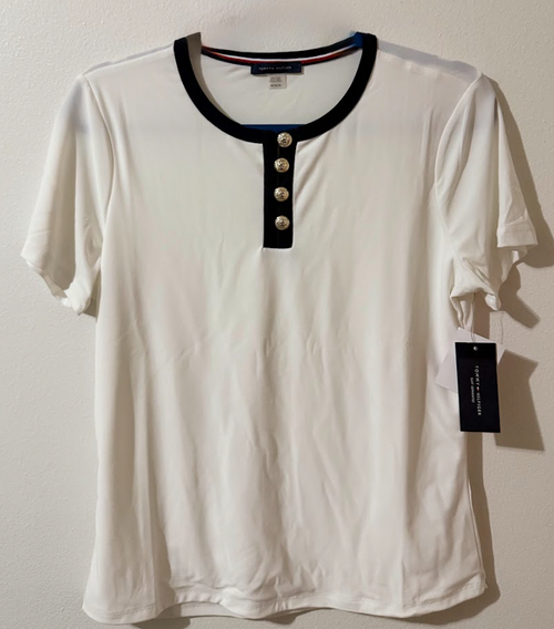 Blusa Tommy Hilfiger Suit Separates – White Gold Edition