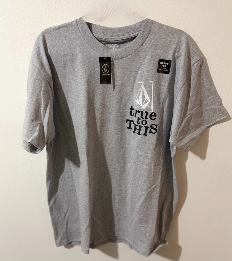 Camiseta Volcom "True To This" – Heavy Tee Grey