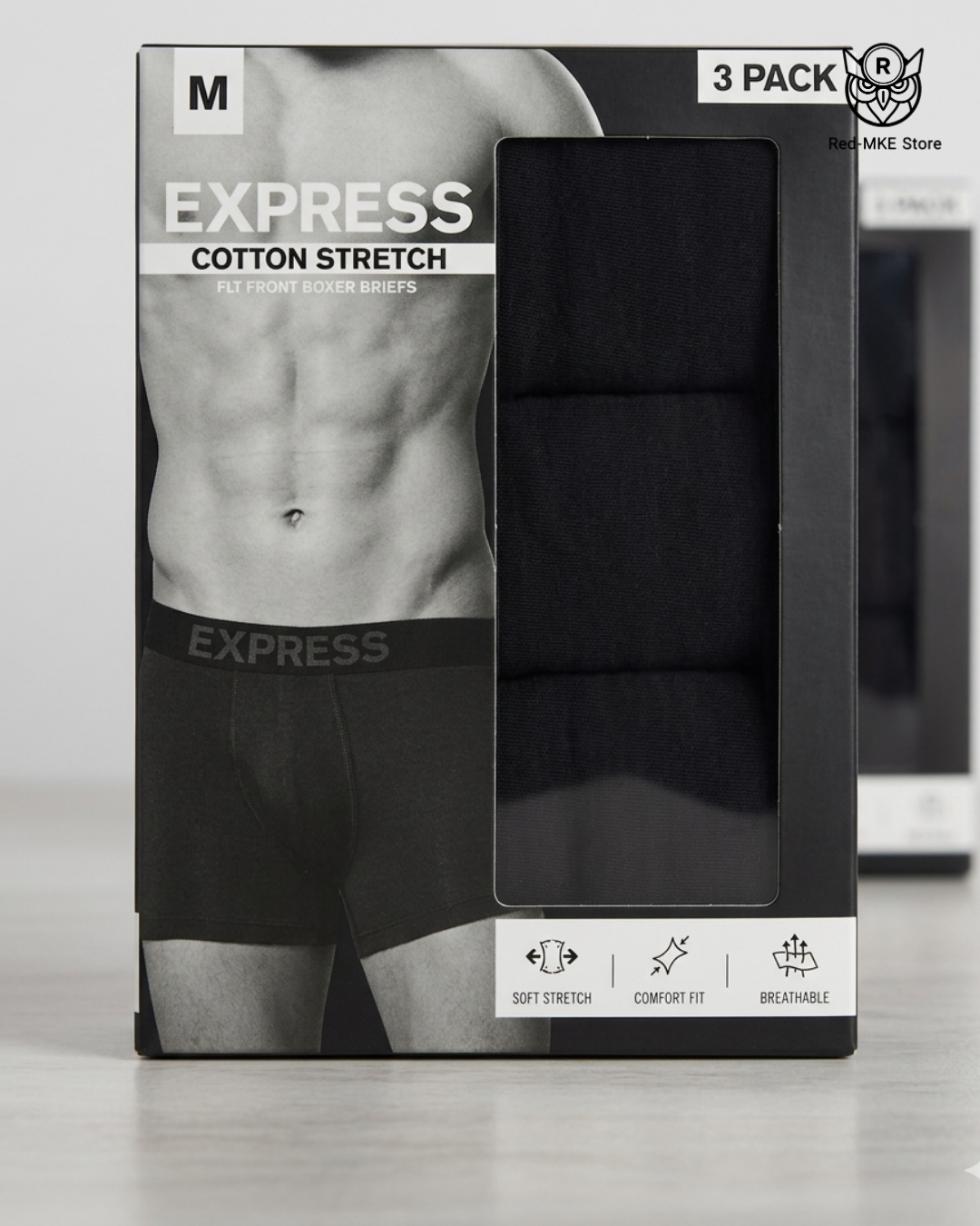 Pack de 3 Bóxers Express Cotton Stretch – Confort Premium & Estilo Minimalista