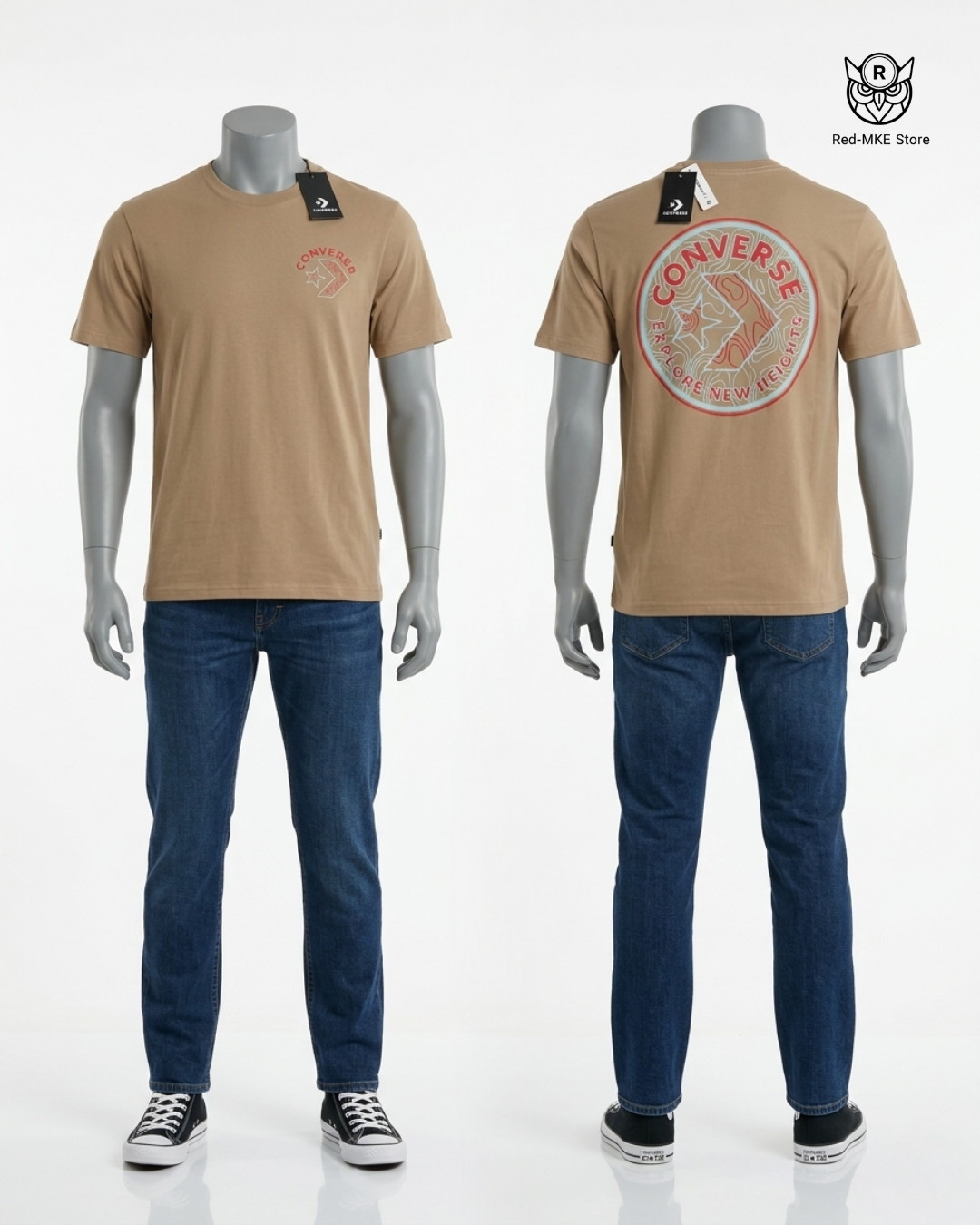 Playera Converse Explore New Heights – Estilo Outdoor & Doble Gráfico Urbano