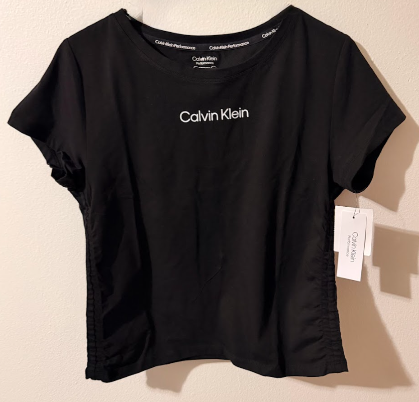 Camiseta Calvin Klein Performance – Black Ruched Active Tee