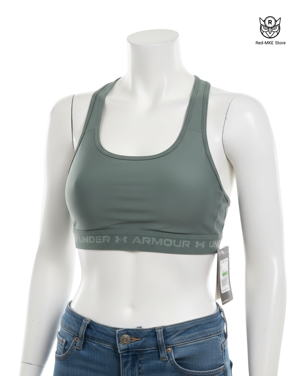 Under Armour Crossback Sports Bra - Gris Mineral