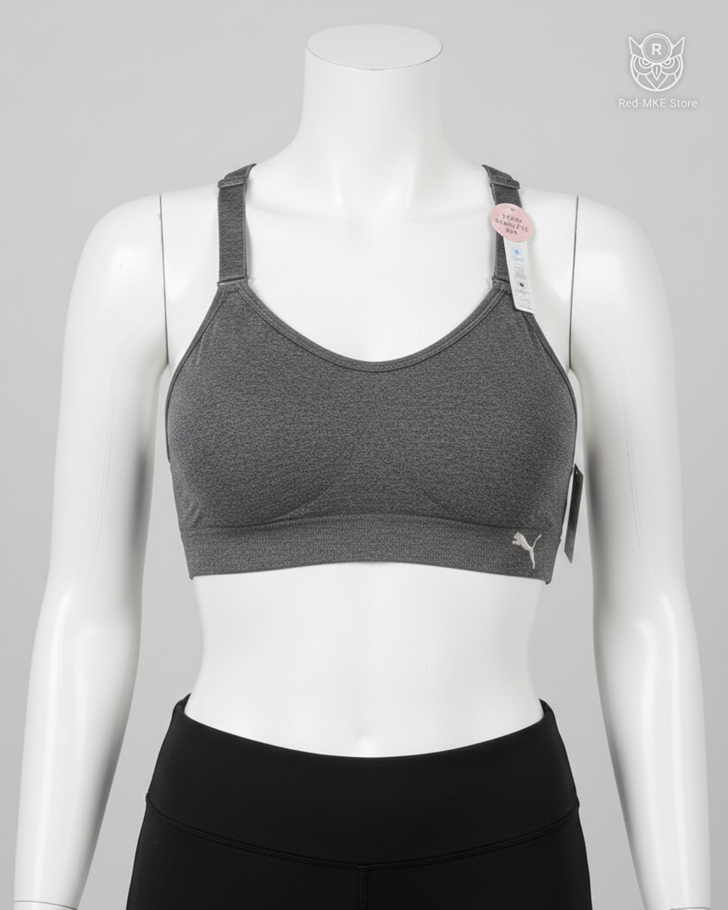 PUMA Seamless Sports Bra – Graphite Grey Performance