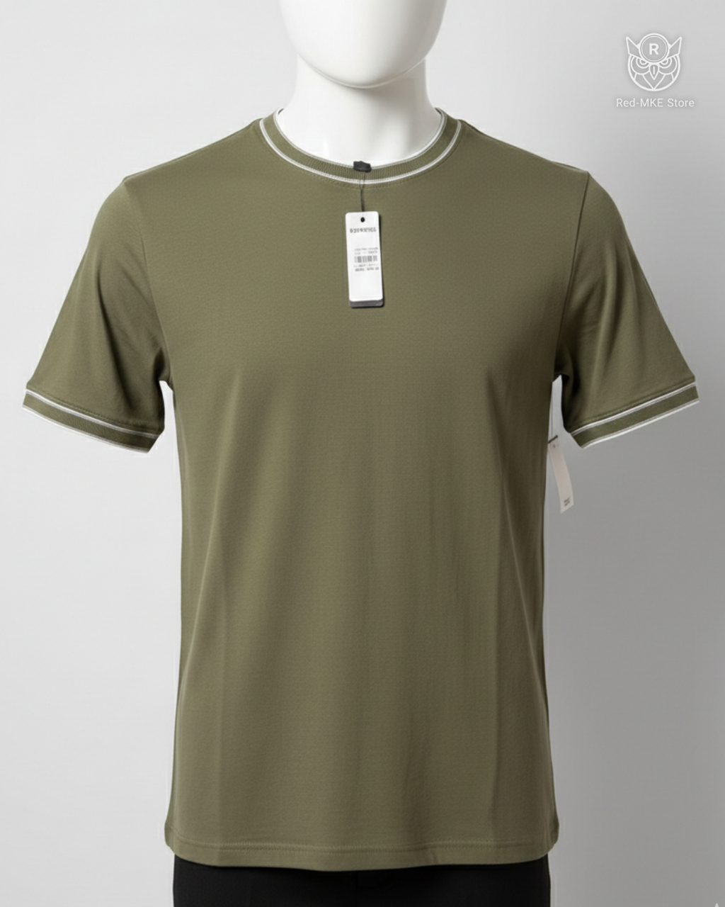 Camiseta Express Core – Olive Green con Detalles en Contraste