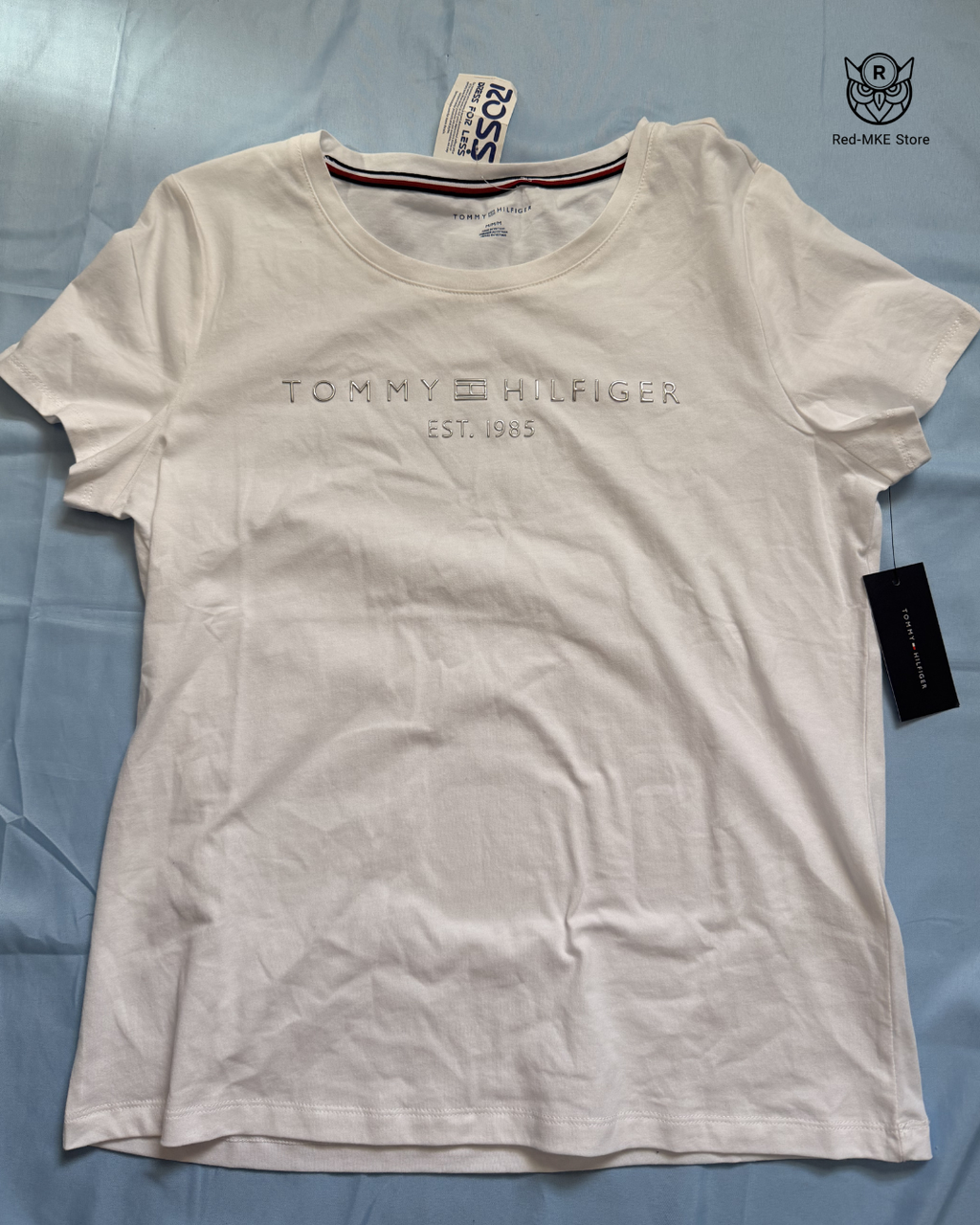 Camiseta Tommy Hilfiger - Essential Logo EST. 1985 (Blanca)