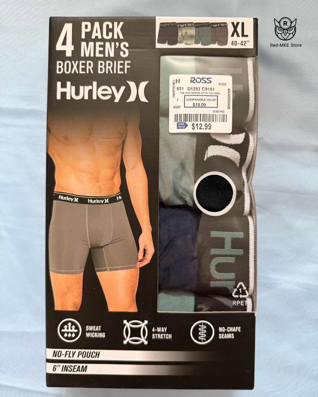 Pack de 4 Bóxers Hurley - Everyday Performance Boxer Briefs