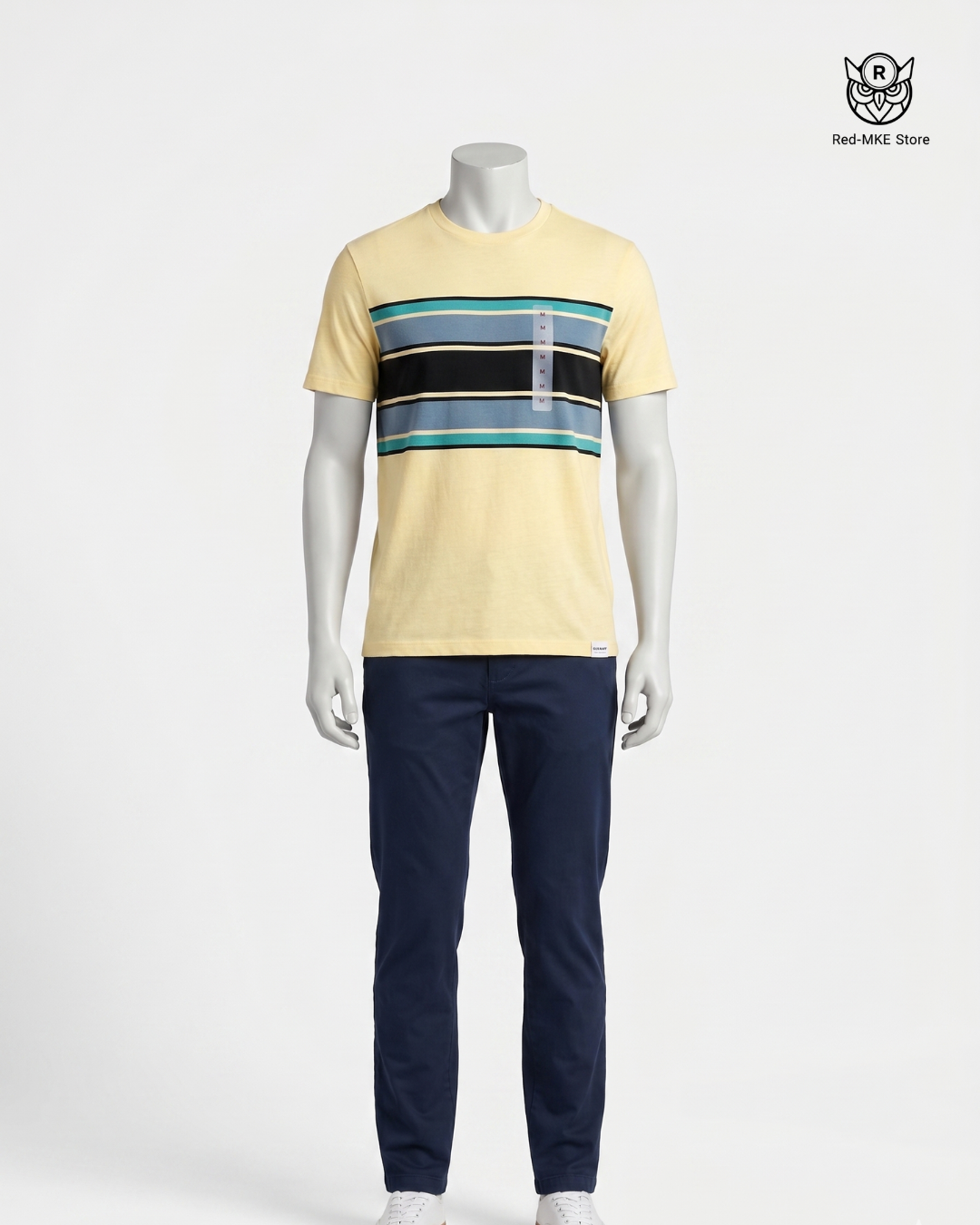 Playera Old Navy Chest Stripe – Estilo Casual & Bloques de Color