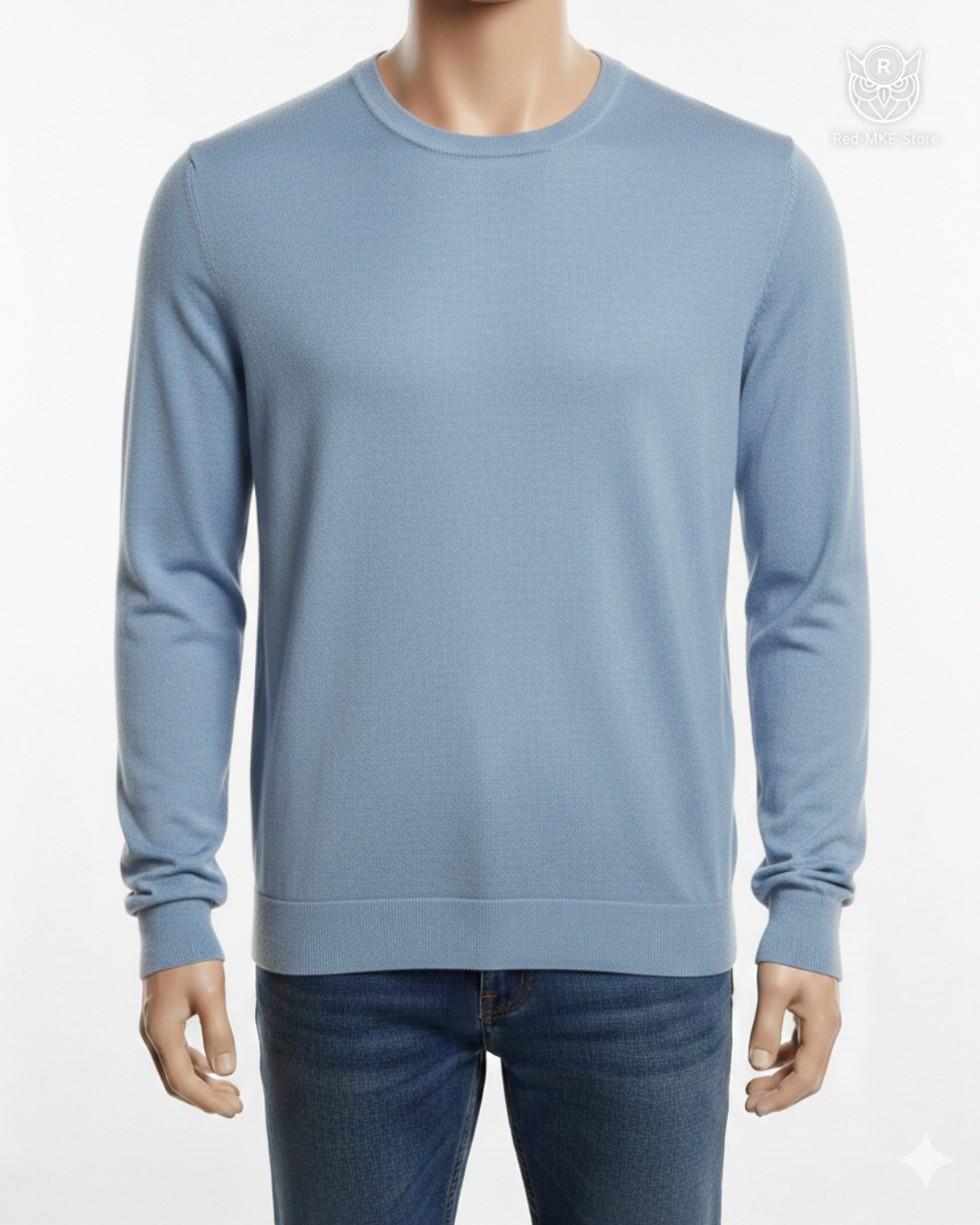 Suéter Essential Crew Neck – Sky Blue Melange