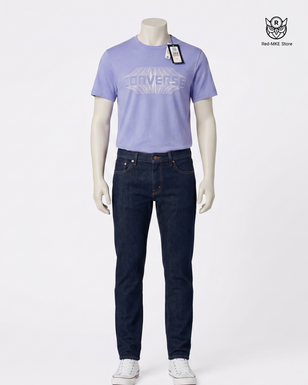 Playera Converse Wordmark 3D Distortion – Estilo Urbano & Tono Lavanda