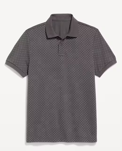 Polo de Piqué Premium – Charcoal White Dot Edition