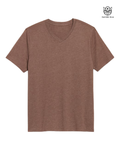 Camiseta Old Navy - Soft-Wash V-Neck Tee (Marrón Jaspeado)
