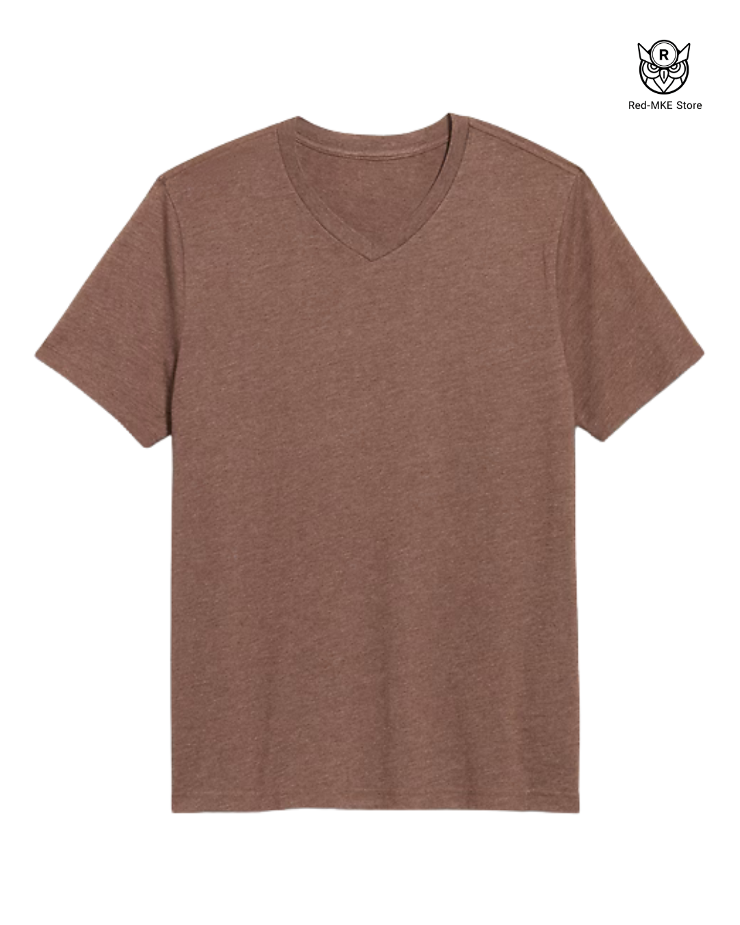 Camiseta Old Navy - Soft-Wash V-Neck Tee (Marrón Jaspeado)