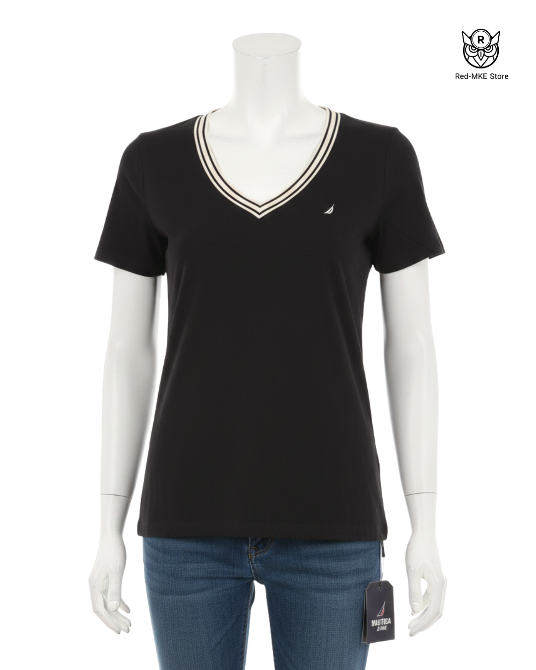 Camiseta Azul Oscuro Cuello V