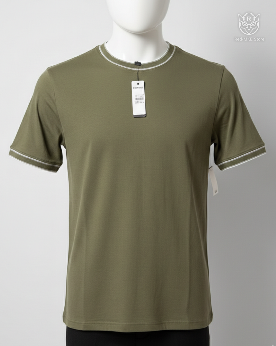 Camiseta Verde Algodon cont blancos