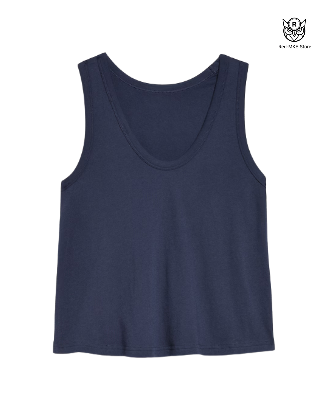Camiseta Sin Mangas Cuello V Azul Oscuro