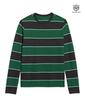 Sueter Verde con Gris Cuello Redondo Manga Larga