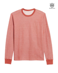 Camiseta Naranja Cuello Redondo Manga Larga