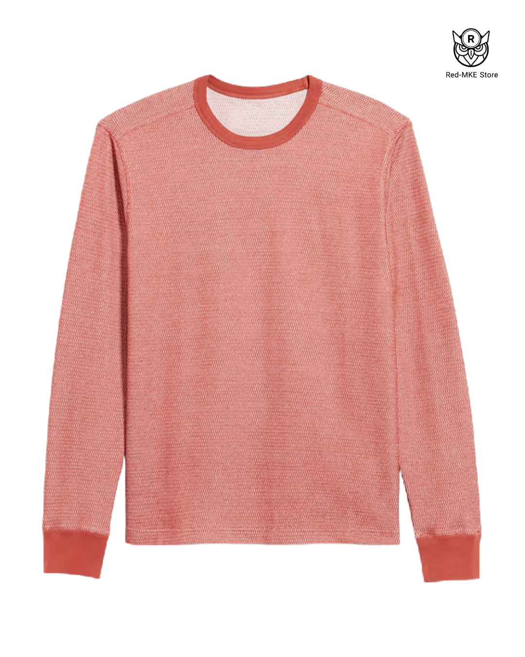 Camiseta Naranja Cuello Redondo Manga Larga