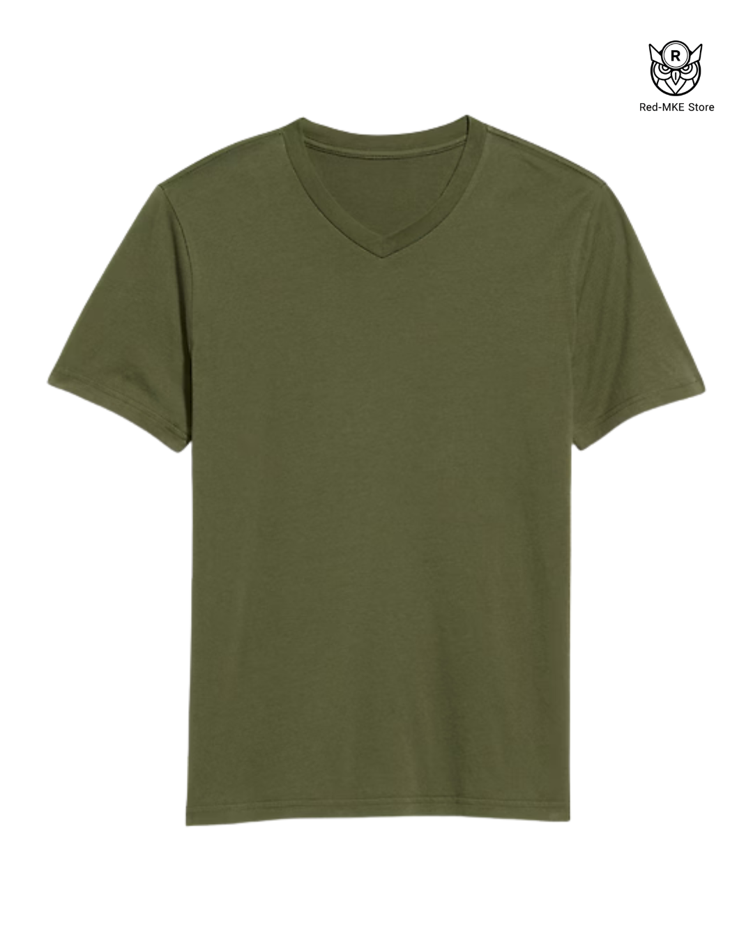 Camiseta Verde Militar Cuello V