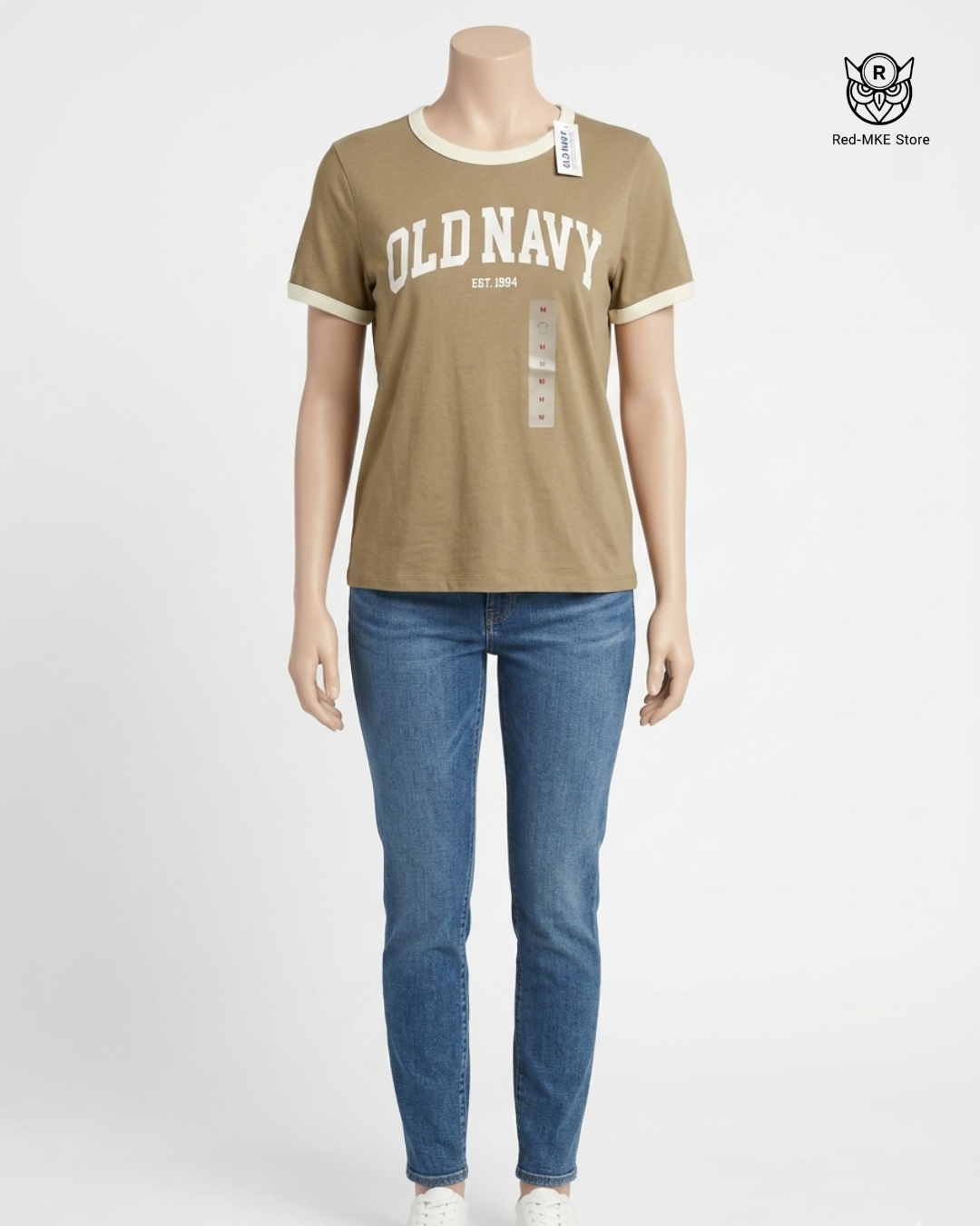 Camiseta beige contorno crema