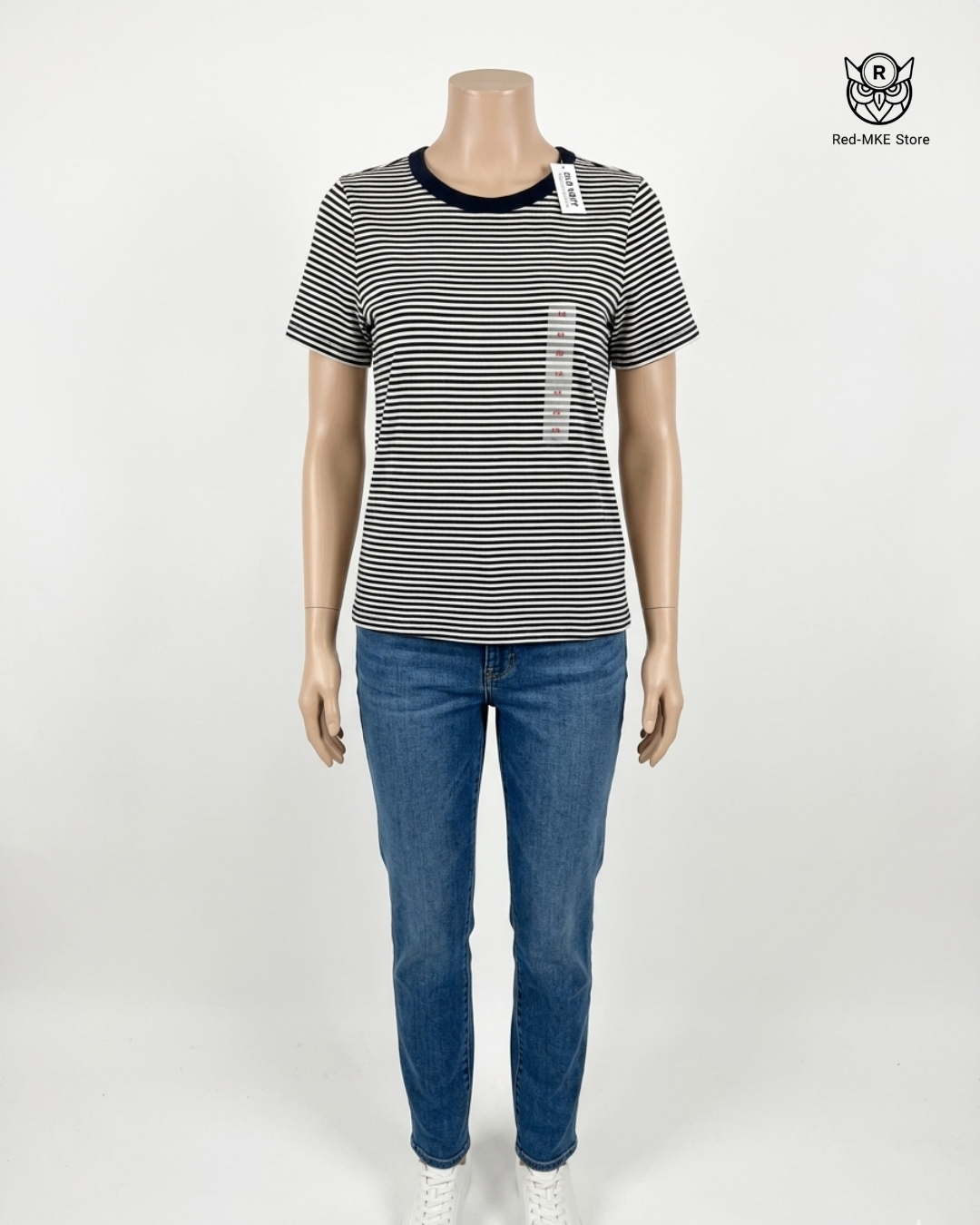 Camiseta rayas azul con blanco