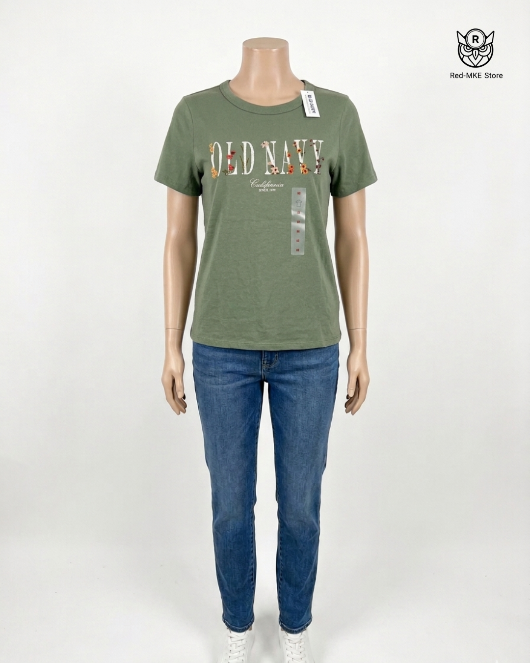 Camiseta verde (old navy flores)