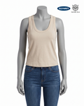Blusa tirantes beige cuello V