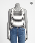 Blusa tirantes blanca rayas azules