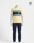 Camiseta amarilla rayas pecho