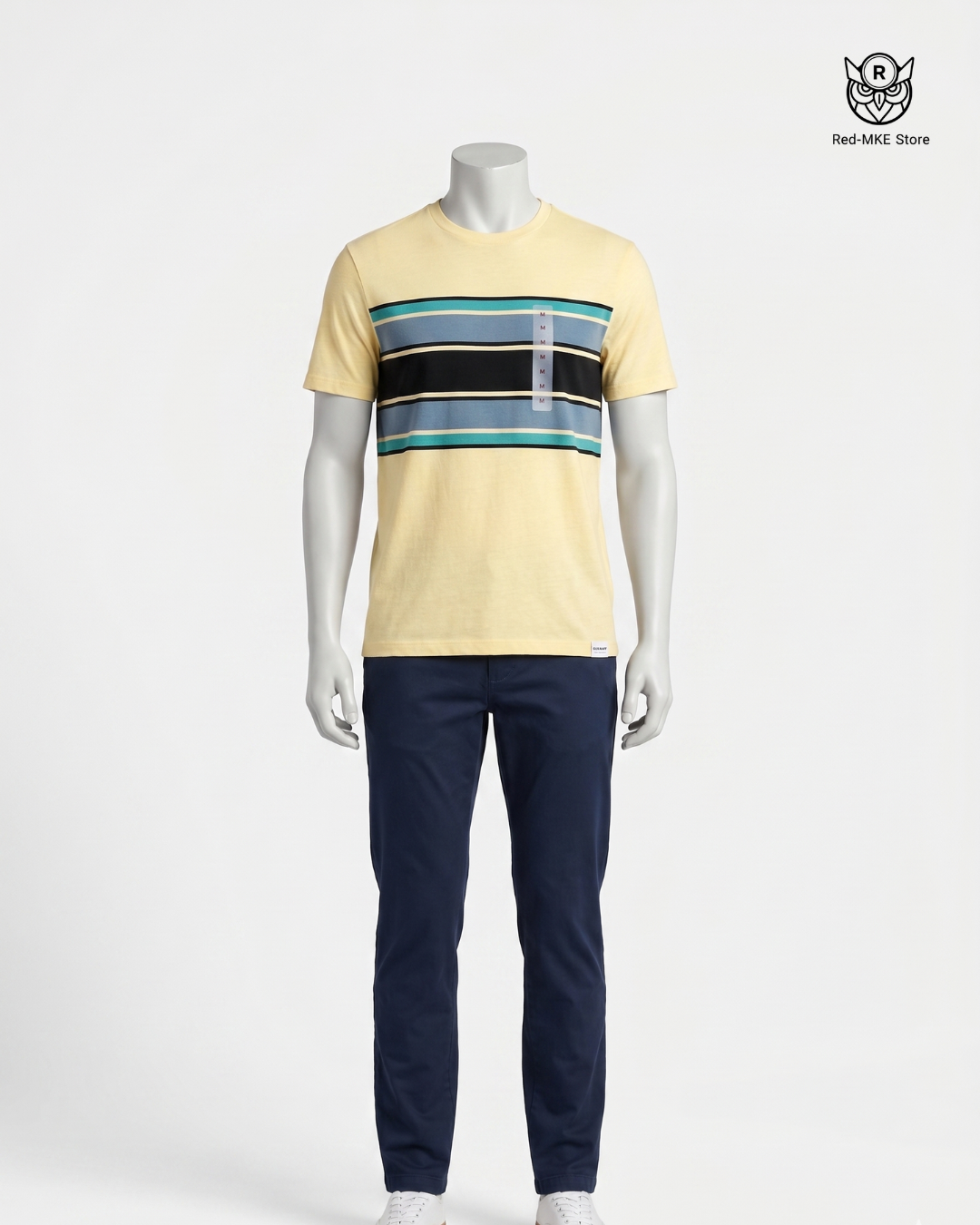 Camiseta amarilla rayas pecho