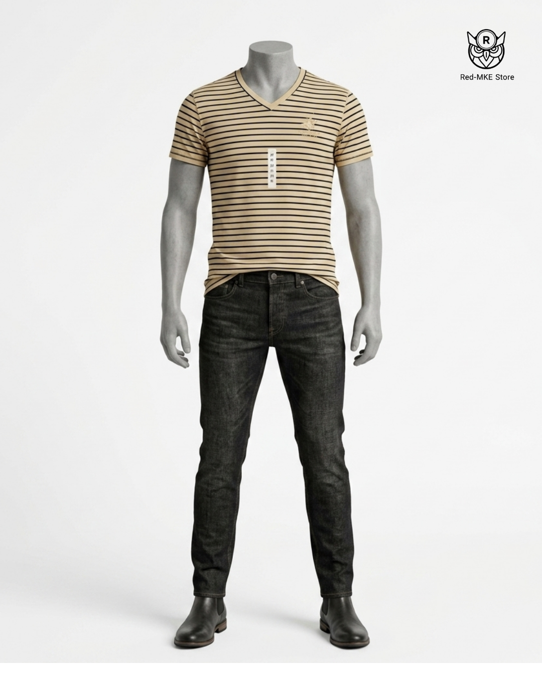 Camisa Amarilla Rayas US Polo Beverly Hills