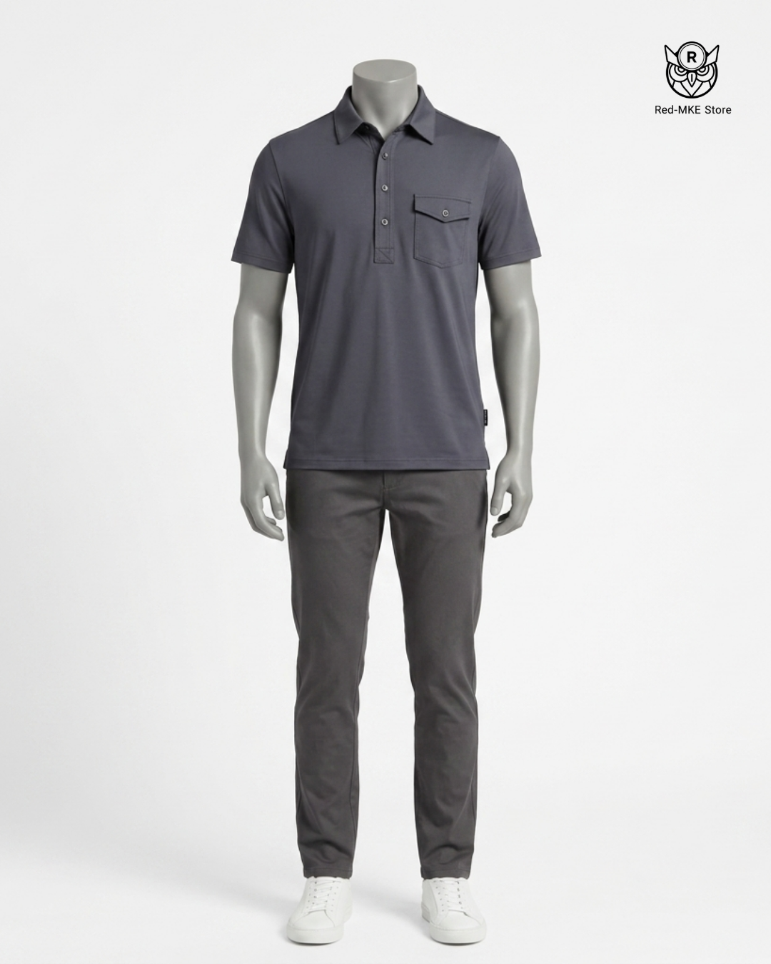 Camisa tipo polo negra