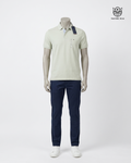 Camisa tipo polo verde claro