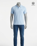 Camisa tipo polo celeste