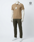 Camisa tipo polo beige