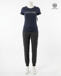 Blusa azul Logo delineado