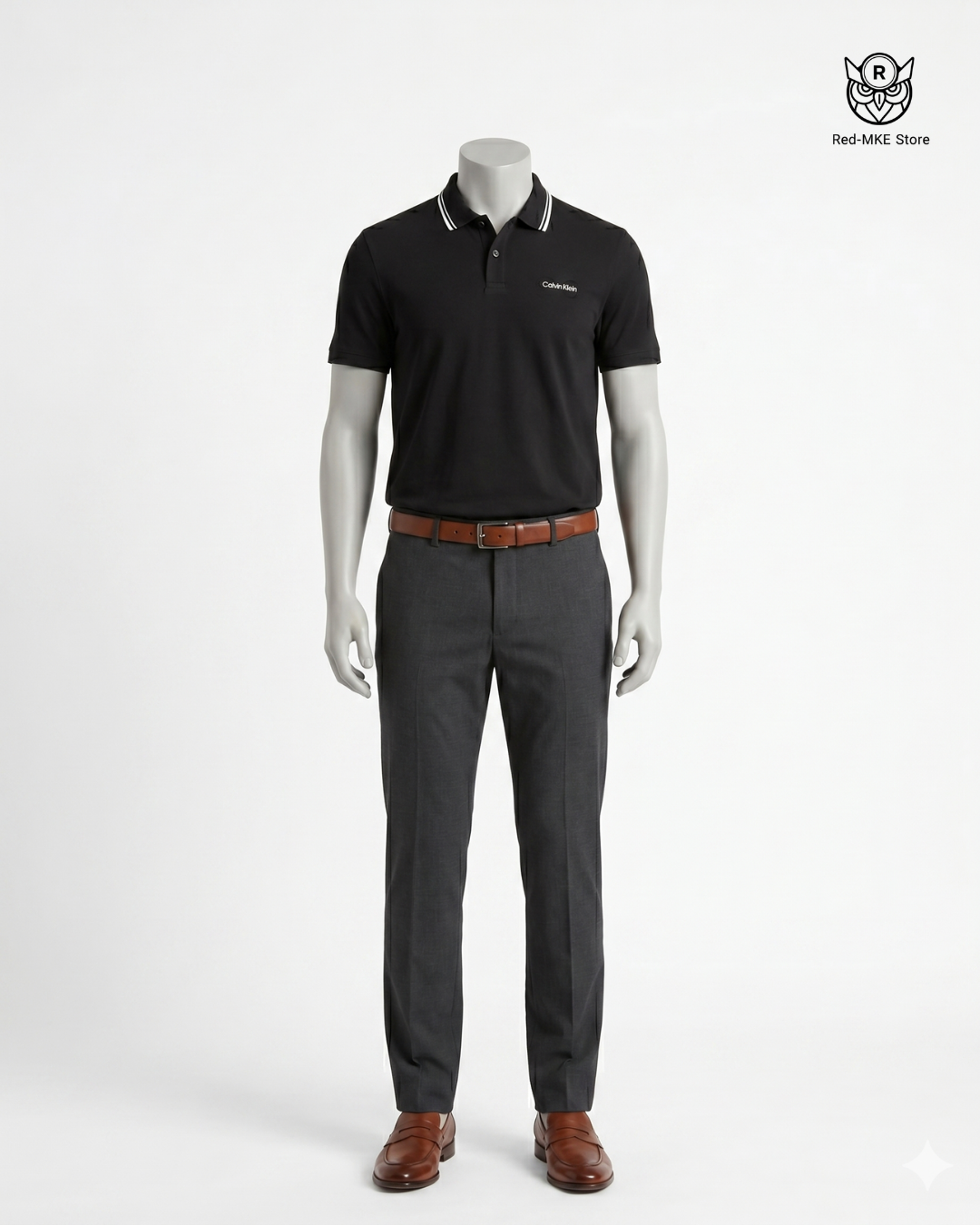 Camisa tipo polo negra
