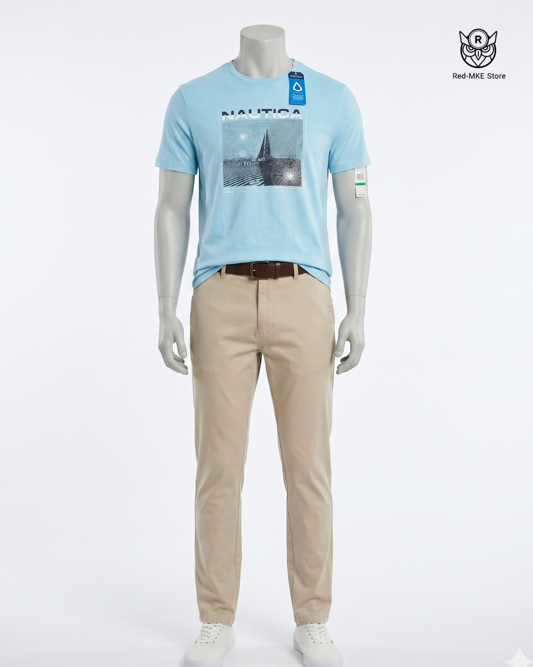 Camiseta celeste barco