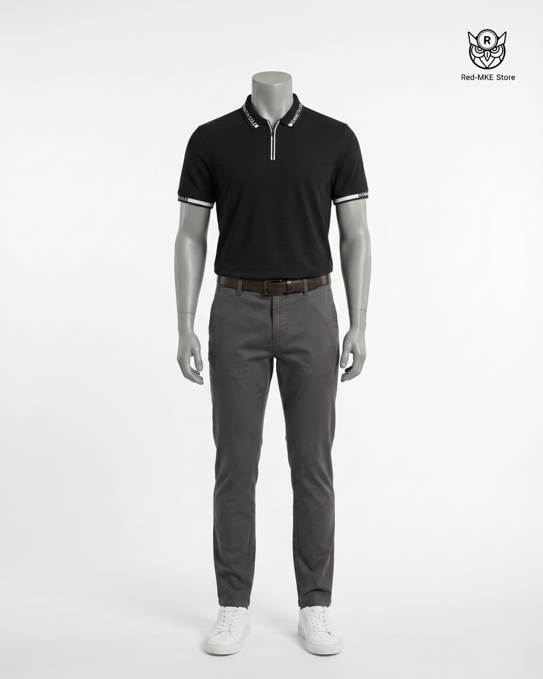 Camisa tipo polo negra