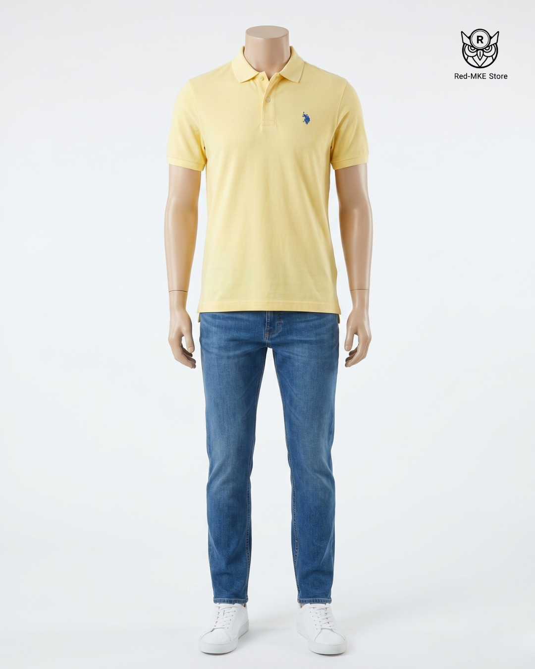 Camisa tipo polo amarilla