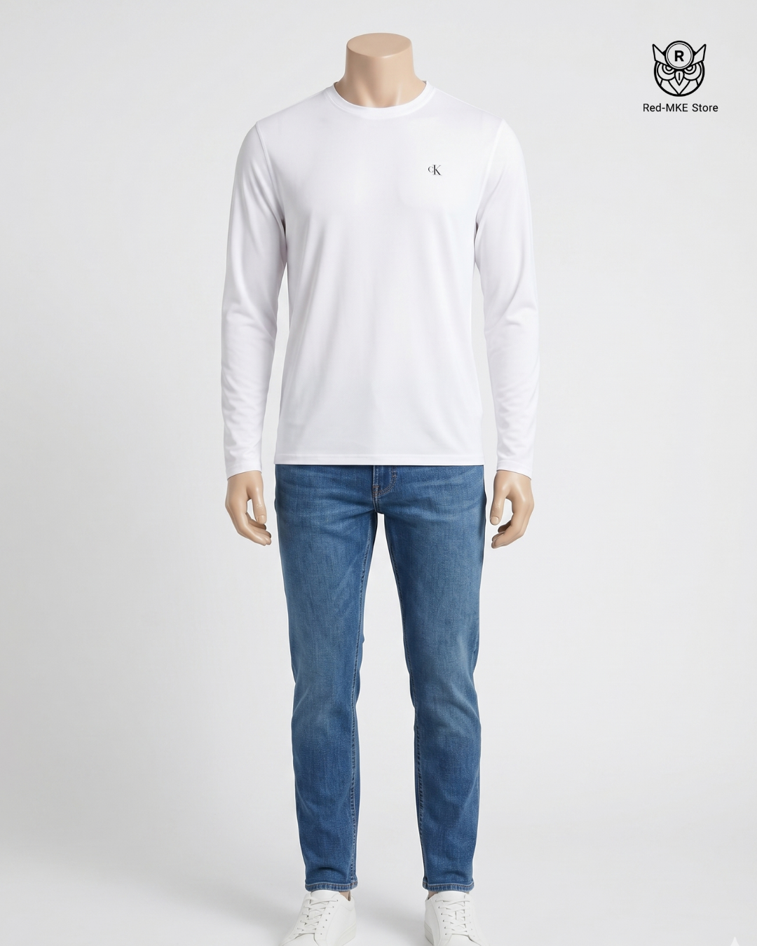 Camiseta blanca manga larga