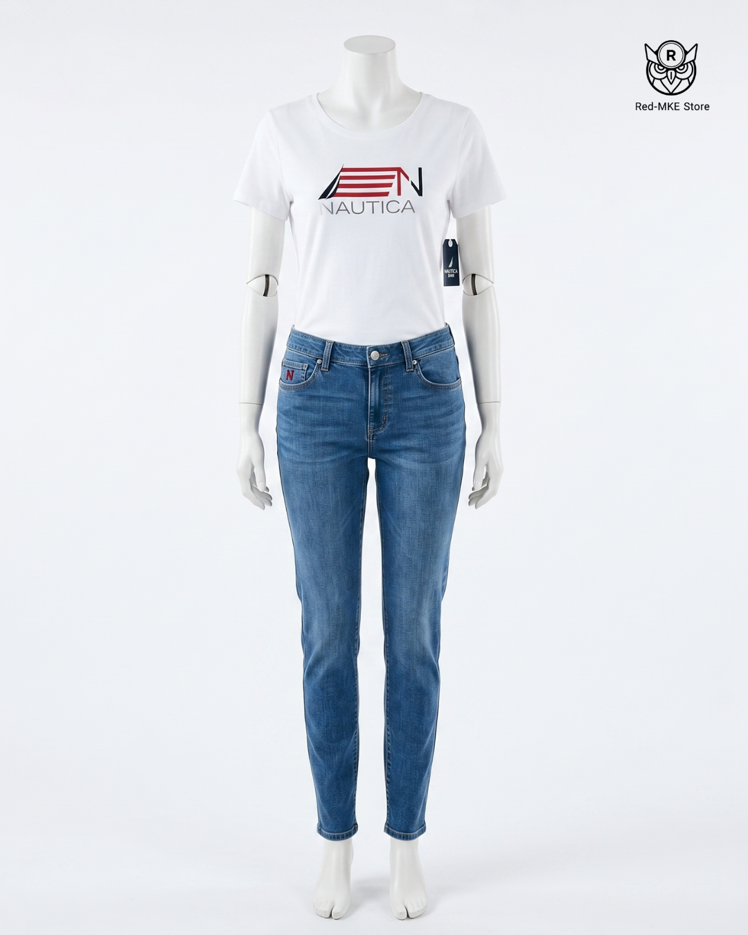 Blusa blanca Logo Perlitas
