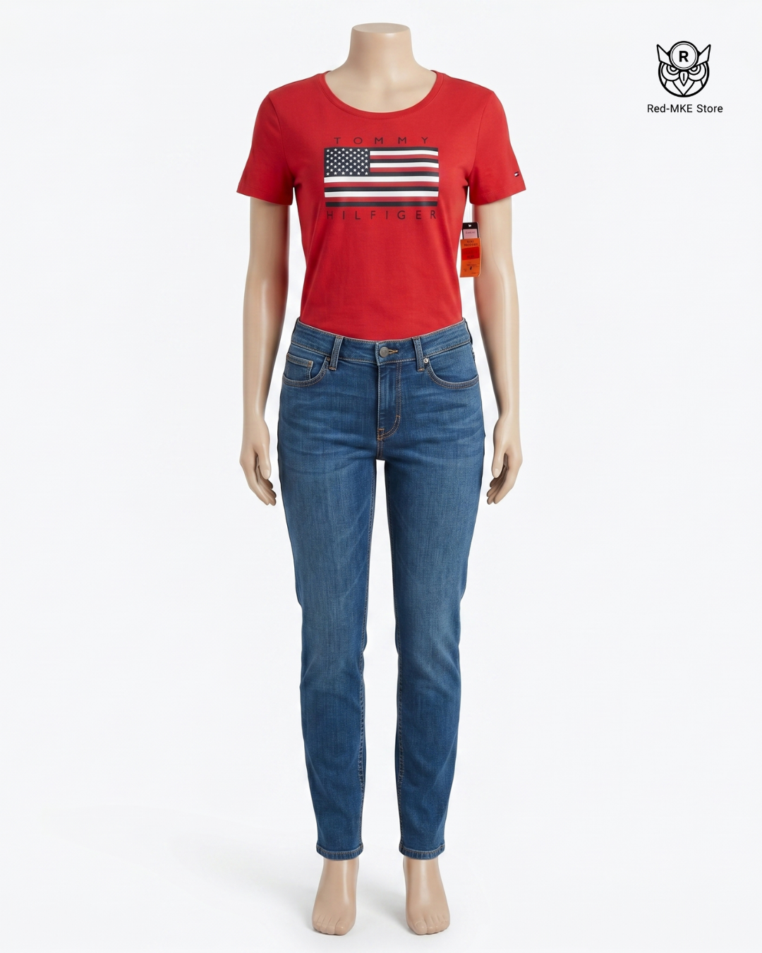 Camiseta Roja con Bandera US