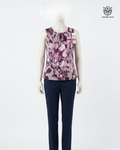Blusa Flores Morada