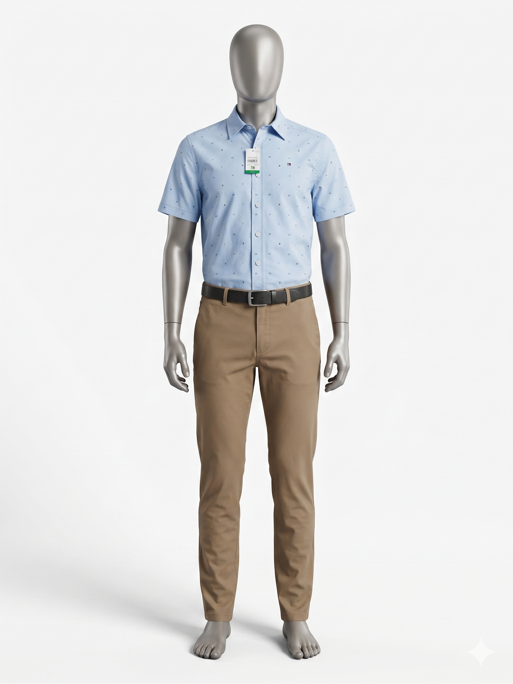 Camisa Tommy Hilfiger All-Over Monogram Shirt – Elegancia Casual & Estilo Preppy