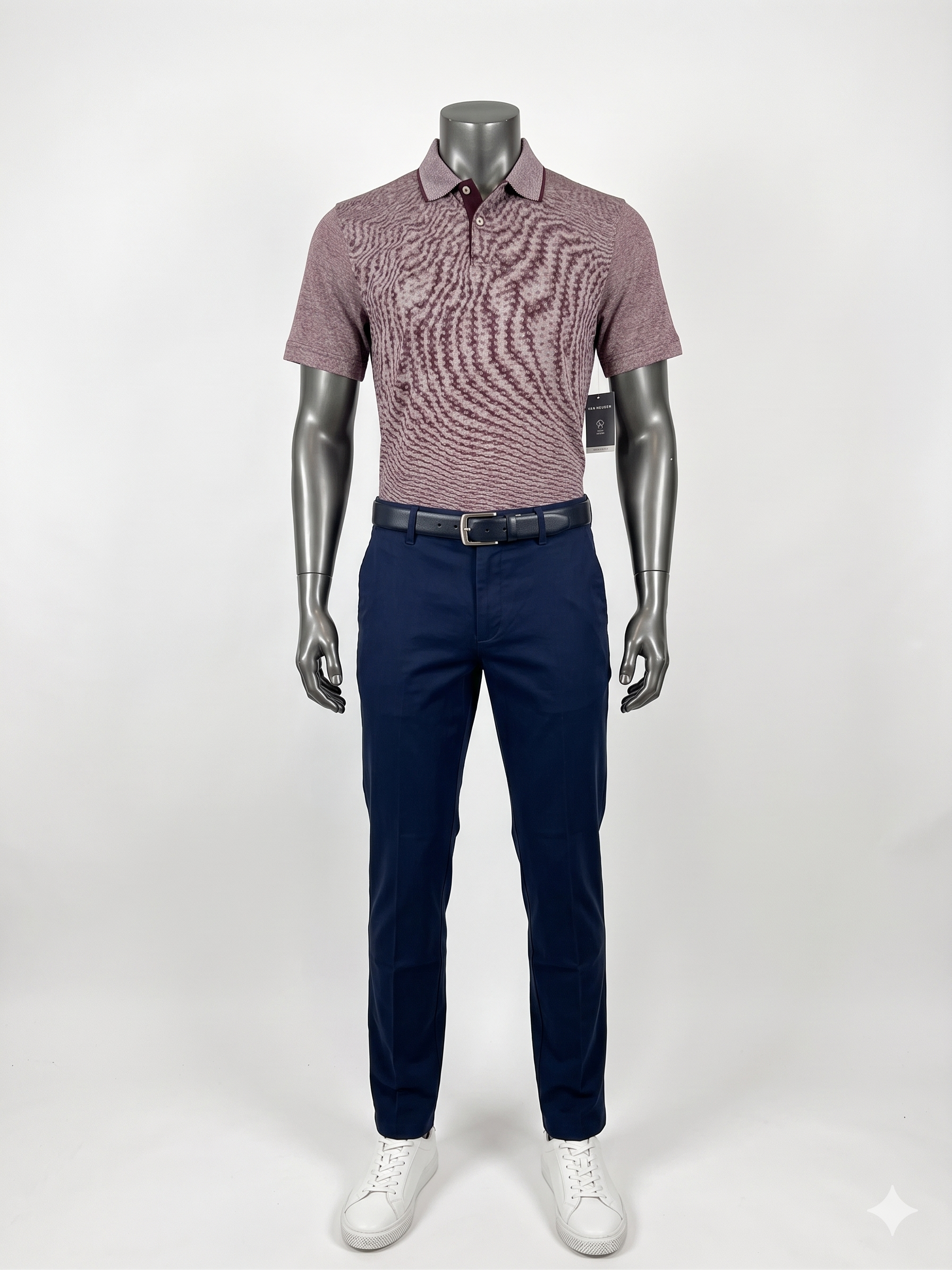 Playera Polo Van Heusen Textured Pattern – Elegancia Casual & Confort Inteligente