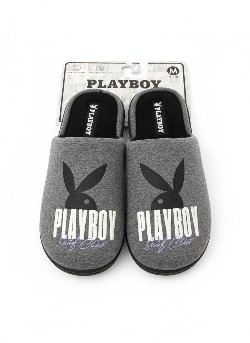 Pantuflas Playboy Comfort – Grey Heather & Purple Edition