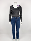 Playera Nautica Long Sleeve Striped Tee – Estilo Marinero Clásico & Confort Diario