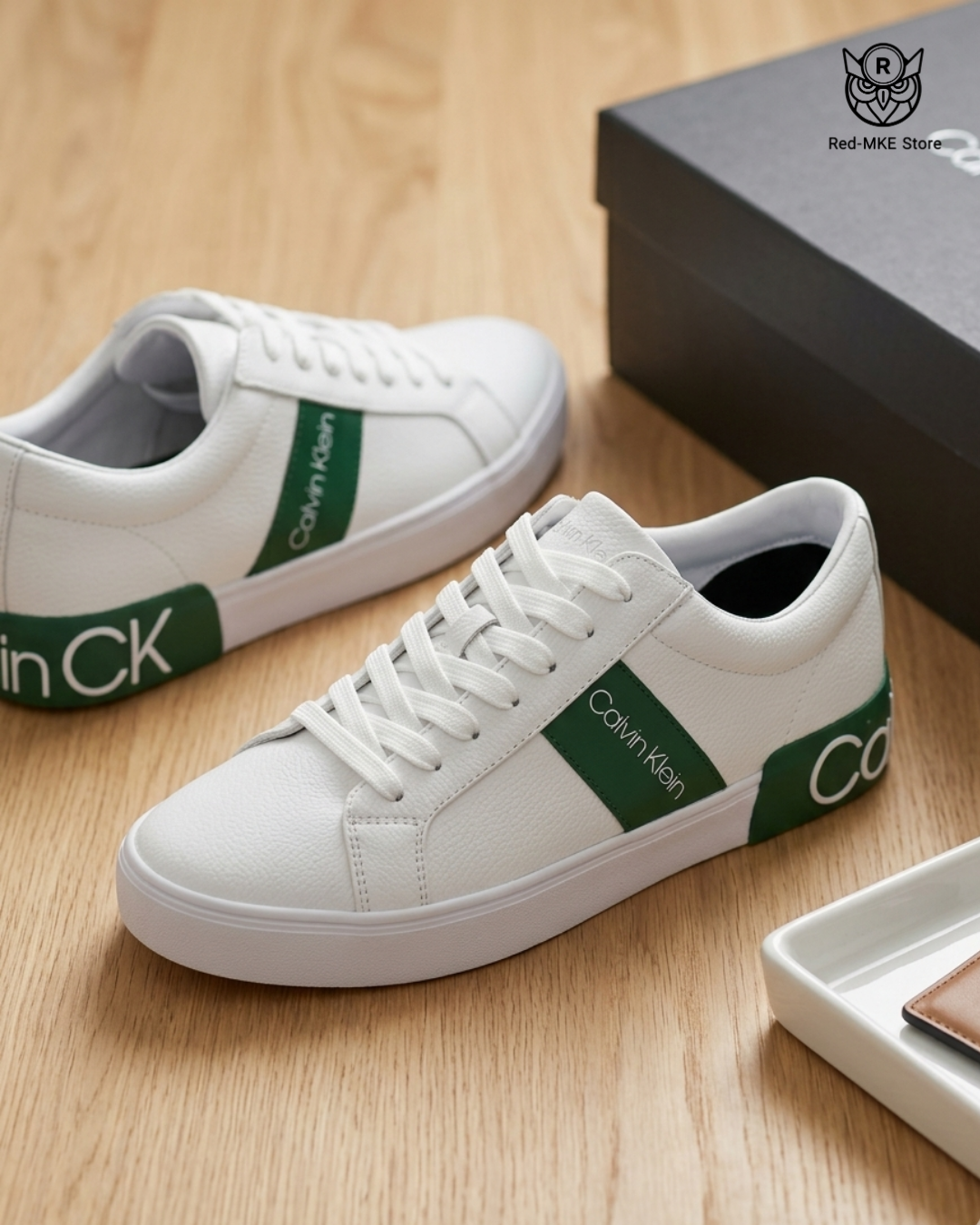 Tennis blancas con verde